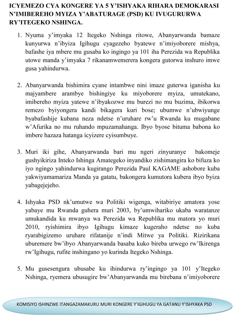 Ibitekerezo ku Itegeko Nshinga