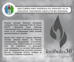 Read more about the article Ubutumwa bwo kwibuka ku nshuro ya 30 Jenoside yakorewe Abatutsi mu Rwanda.